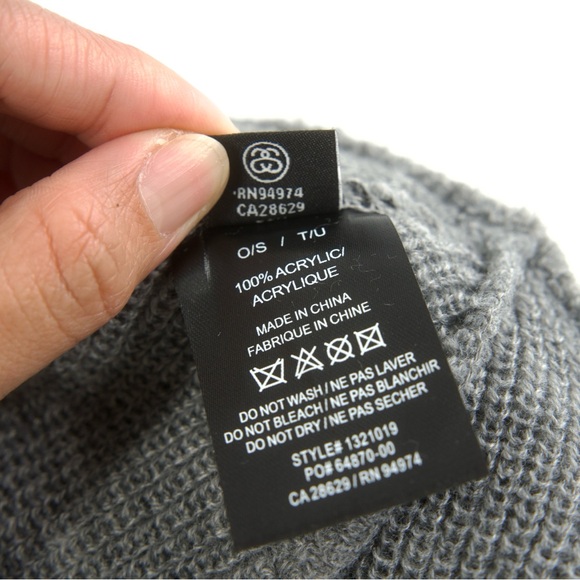 Stussy Streetwear Cuffed Knit Beanie Gray One Size Brand New With Tag Authentic - Picture 2 of 4